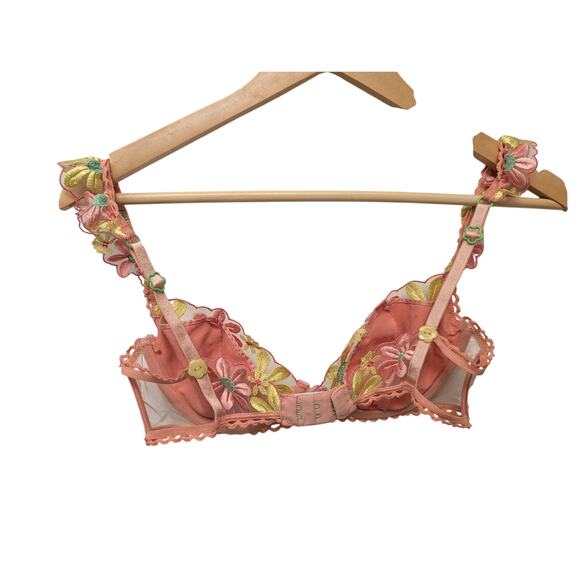 For Love And Lemons Daily Jane Embroidery Underwire Bra Floral Multicolor Sexy - Picture 3 of 5